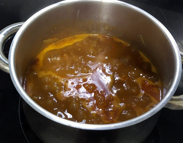 caldo de pescado en ebullición